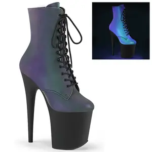 8 Inch Heel FLAMINGO-1020REFL Green Multi Reflective