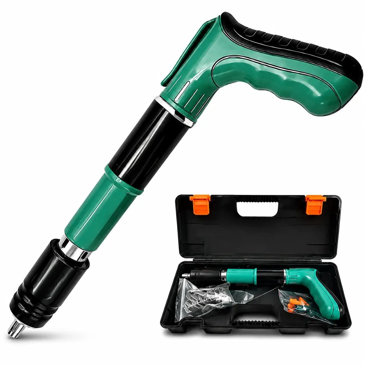 Portable Adjustable Power Handheld Mini Nail Gun - Anti-Slip Grip Fastening Tool for Home Repairs, Woodworking, Furniture Assembly