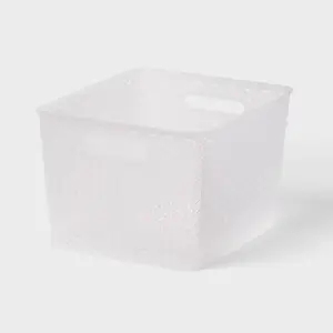 Y-Weave Large Decorative Storage Basket Translucent - Brightroom ™ : Polypropylene, 18L, No Assembly, Clear