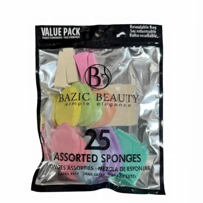 25 PCS Assorted Makeup Sponges, Professional Cosmetic Makeup Tool for Easy Application, Blending & Face Sponge for Artists