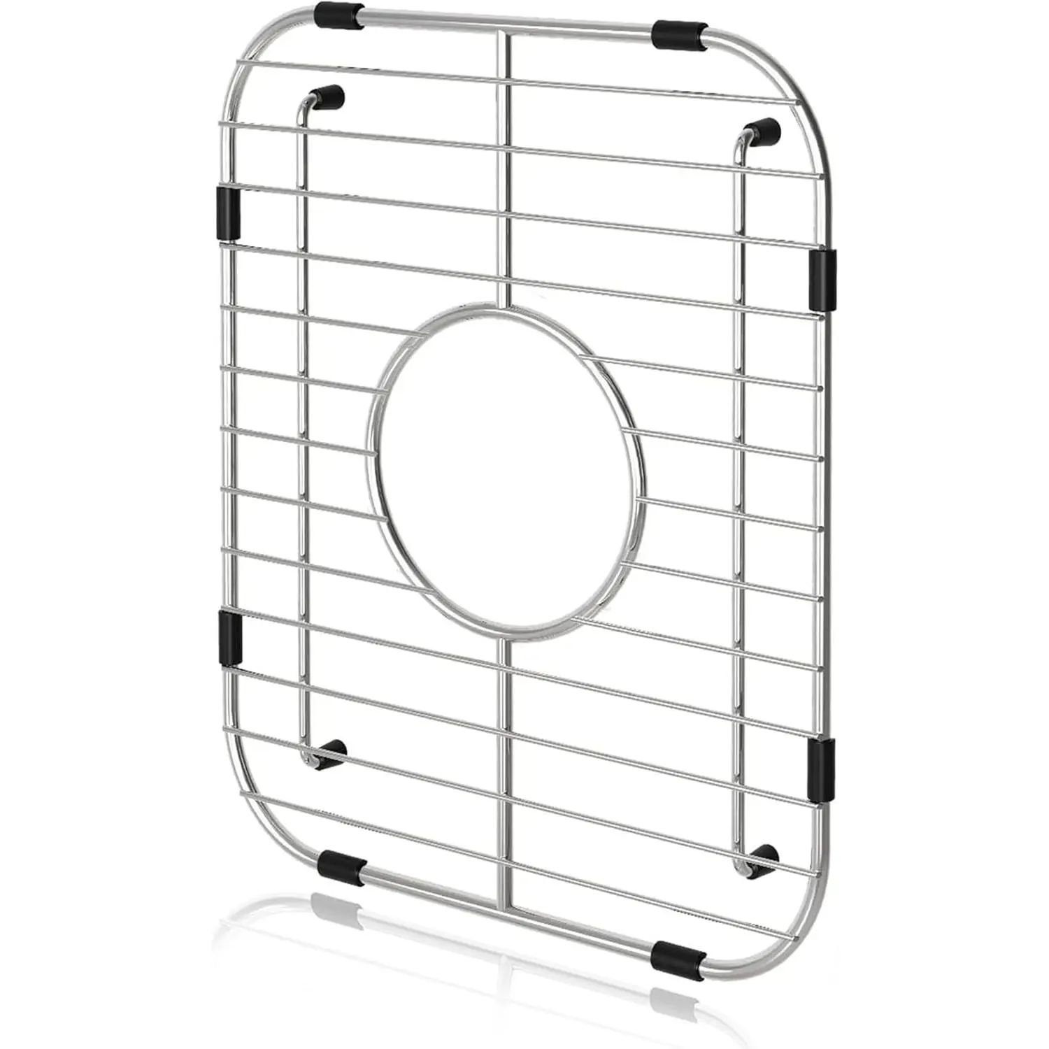 Sink Protectors for Kitchen Sink, Single Bowl Sink Bottom Grid 12.5"x16"x1.25", 304  Stainless Steel Grid Insert Sink Grate Drying Rack Centered Drain, 1 count