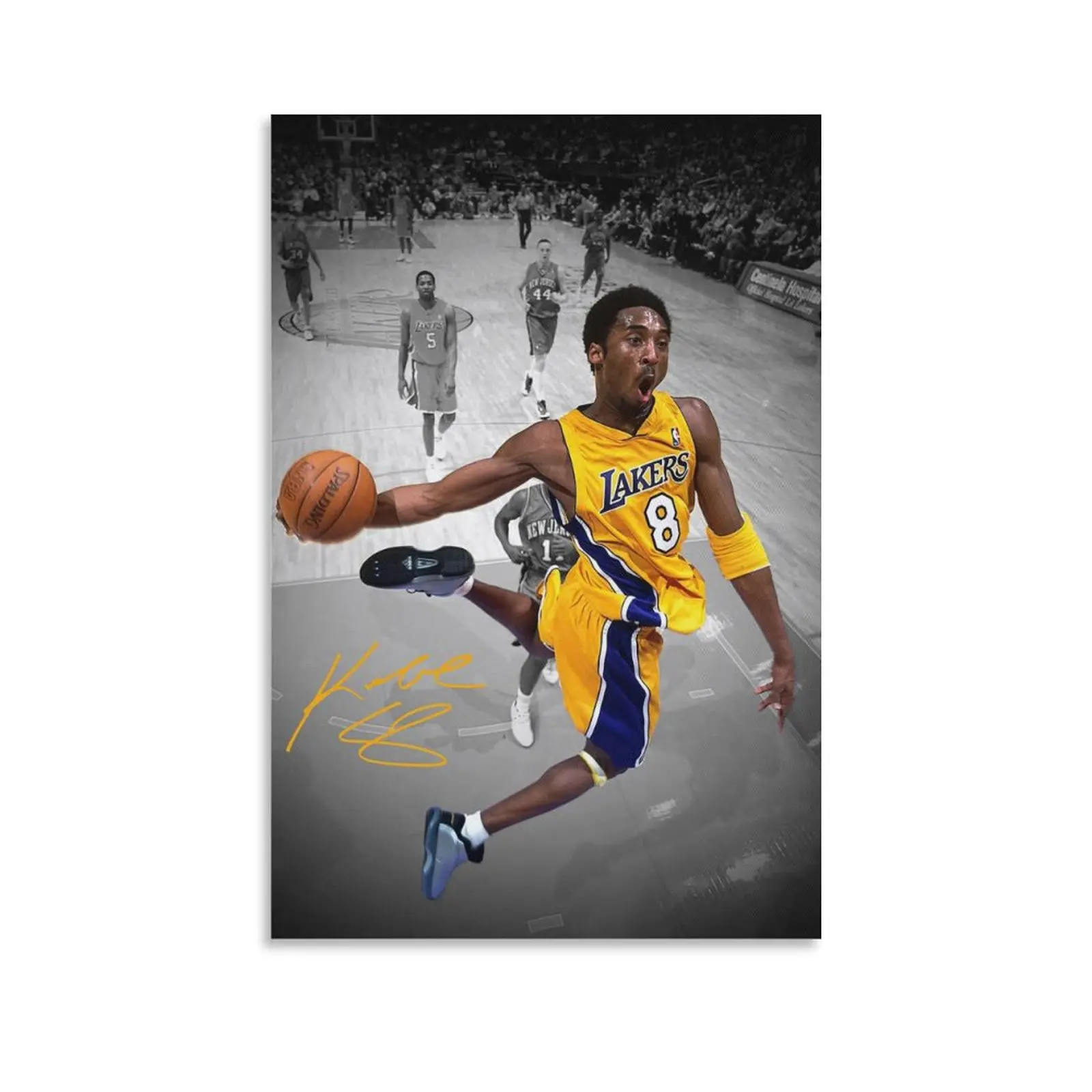 Basketball Stars Kobe Bryant Poster Picture Art Print on Canvas Home Room Decor Mural