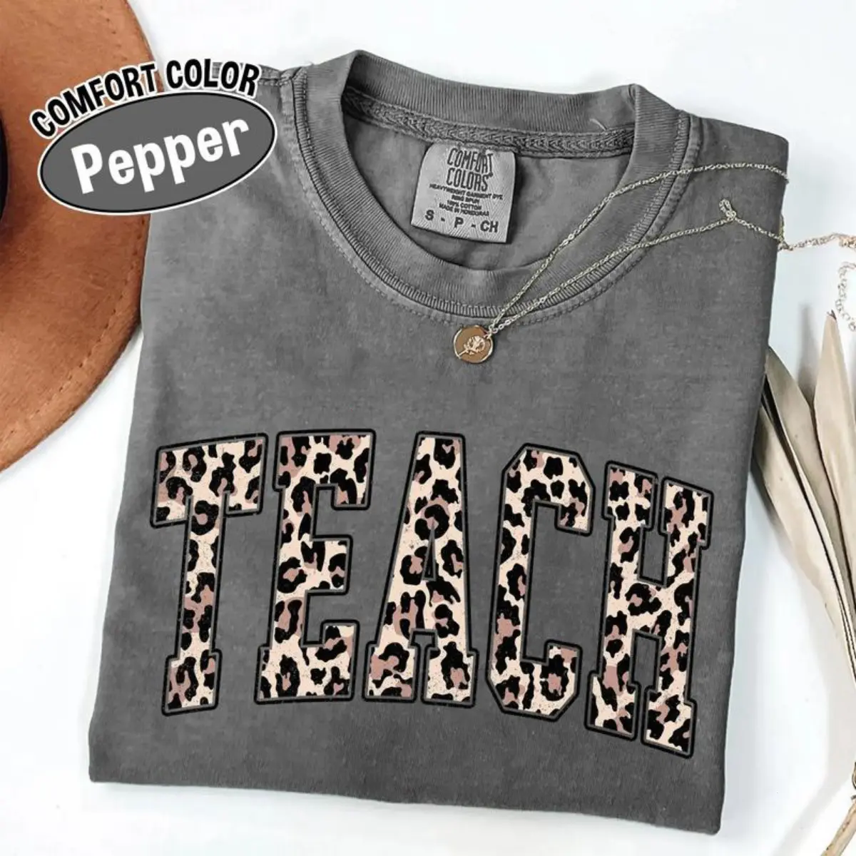 Comfort Colors Leopard Teacher Shirt, Teacher Shirt, Teacher Tee, Teacher Life Shirt, School Shirt, Teacher