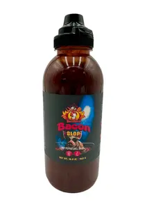 Bacon Slop Hot Pepper Bacon Sauce - Sweet & Spicy Flavor for Burgers Ribs Mac & Cheese No MSG No Gluten 16.5 oz