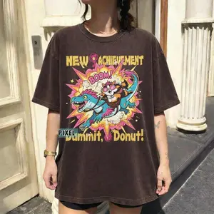 New Achievement Dungeon Crawler Carl Donut and Carl T-Shirt, Gift for Crawlers, Book Merchandise, Gildan Unisex, Premium Quality Cotton, Fresh Styles, Updated for Today