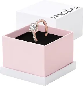 Pandora Square Sparkle Halo Ring Variant 2