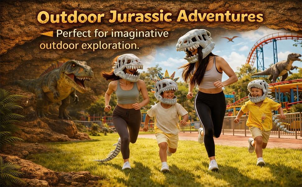 2026 New Dinosaur Skeleton Costume, 3D Spinosaurus Skull Mask & Plush Spine, for Dress-Up Play #HHW