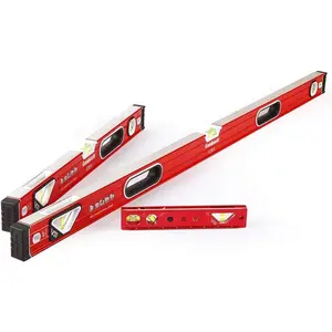 3- Torpedo Level Set - 9", 24", 48" Spirit Level Included,  Alloy Construction