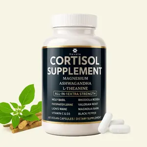 Cortisol Support Supplement – With Magnesium, Ashwagandha & L-Theanine | Stress & Sleep