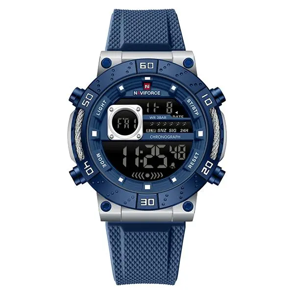 NAVIFORCE Men's Fashionable Waterproof Wristwatch - Modern, Sporty Tactical Sport Timepiece, Trendy Multifunctional Military Chronograph with Alarm, LED Backlight, Modern Waterproof Watch, Sporty Waterproof Watch