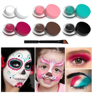 Vibrant Facepaint Makeup Kit for Kids, Face Body Paint Set, Face Body Painting Kit for Teens & Adults, Safe Facepaint for Halloween, Cosplay Costumes, Parties and Festivals, Easy to Use.