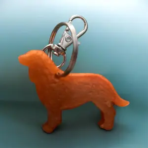 American Water Spaniel Epoxy Resin Keychain