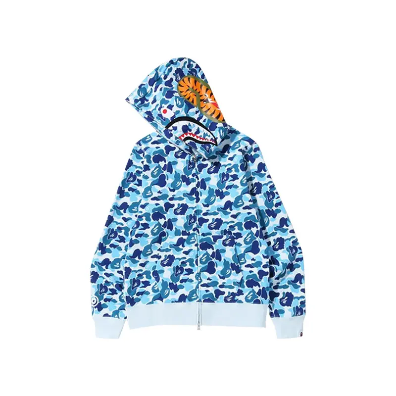 BAPE ABC Camo Shark Full Zip Hoodie 'Pink/Blue'
