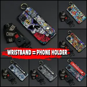 Soft case Lanyard Phone Case For Samsung Galaxy A12 5G/SM-A125M/A125F Kickstand personality Shockproof Wristband Fashion Design Dirt-resistant Durable Graffiti Silicone Waterproof