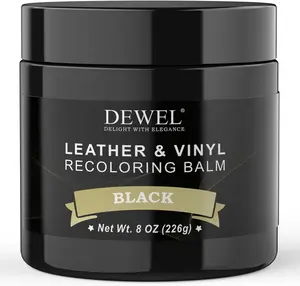 Leather Recoloring Balm, Black Leather Color Restorer for Scratched and Faded, Leather Scratch Remover, Upgrade Leather Repair Kit for Restore Couches, Car Seats, Shoes, Boots