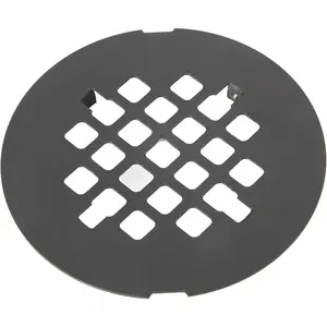 4-1/4" OD Snap-in Shower Drain Cover, Round Shower Drain Strainer Grid, Replacement Cover, Designed for Long-Lasting