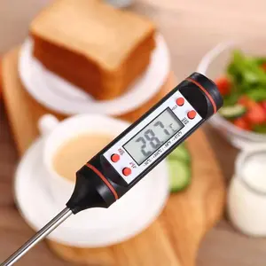 Digital Meat Thermometer, 1 Count Fast Read Meat Thermometer with Battery, Precise Kitchen Thermometer, Food Thermometer for Hotel, Restaurant, Cooking, Baking, Barbecue