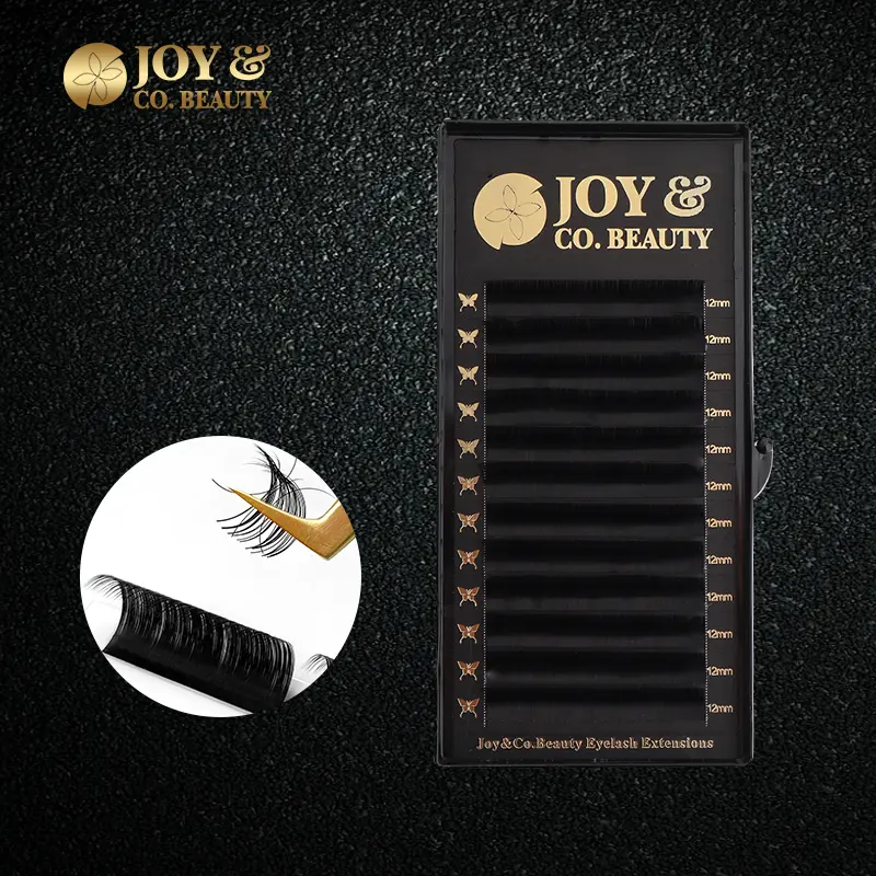 JoyCo Eyelash Extension Korean Pbt Individual Silk Eyelash 0.03-0.15 Premium Matte Black Volume Cosplay Makeup Classic Lashes 2026 New