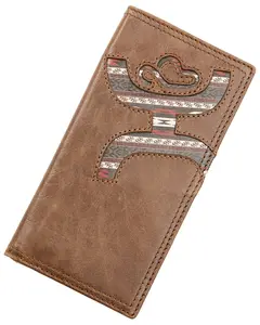 Hooey Men's Logo Laser Cut Southwestern Print Rodeo Wallet - Hw014-Brrd
