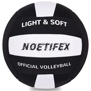 Soft Volleyball-Super Soft Fabric Light Volleyball for Indoor Practice Safe and Quiet Kids Youth Beginners House Yard Training Practice Games(Deflated)