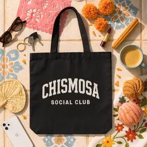Chismosa Social Club Tote Bag, Latina Tote Bag, Mexican Tote Bag, Tote Bags for Women, Funny Gift for Coworker Bestfriend Chingona Mom