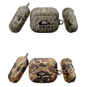 Camo AirPods Case with Waterfowl Duck Logo – Hunting Style Shockproof Protective Cover for AirPods Gen 1/2/3/4 & Pro 1/2