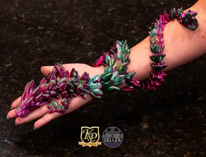 Articulating Gemstone Dragon - With optional Dragon Egg - Fantasy Art for Home Decor Ornaments