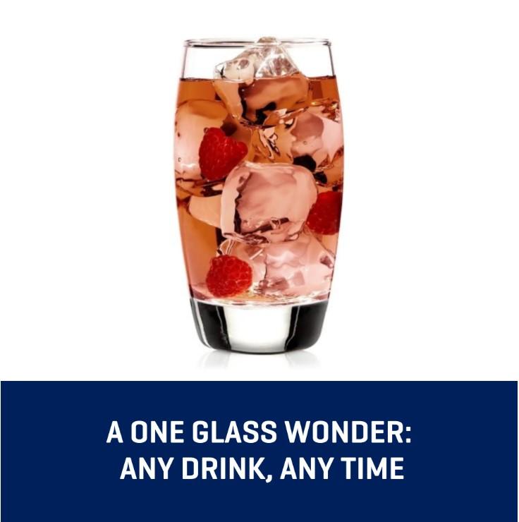 Ellendale Drinking Glasses, 16 Ounces, Set of 8