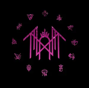 Sleep Token Pink Glitter Runes Sticker Vinyl Decalp4