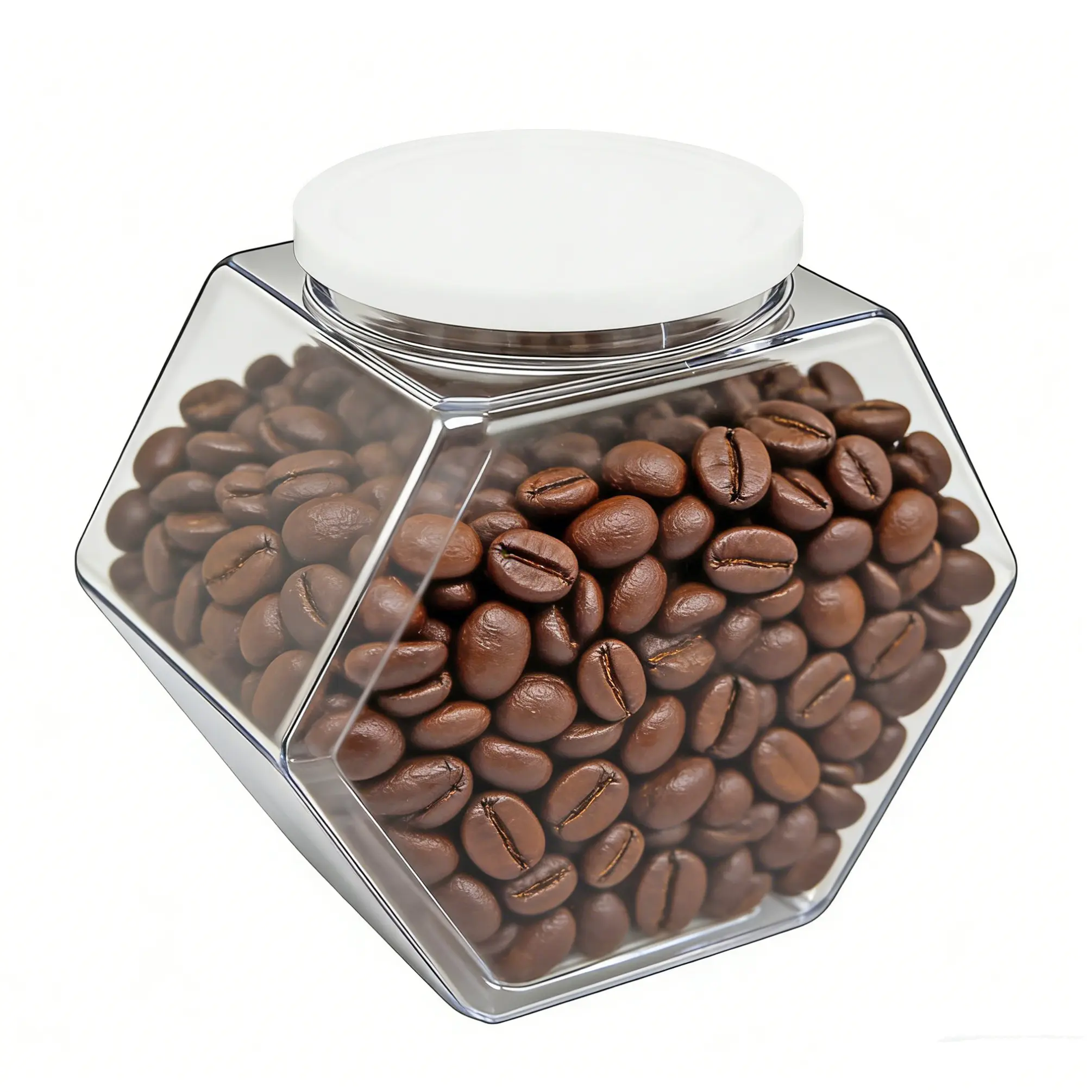 FixtureDisplays® 1PK 1 Gallon Clear Candy Storage Jar with Lid, Plastic Kitchen Canisters for Candy, Cookies, Cereal, Coffee 19485-NF