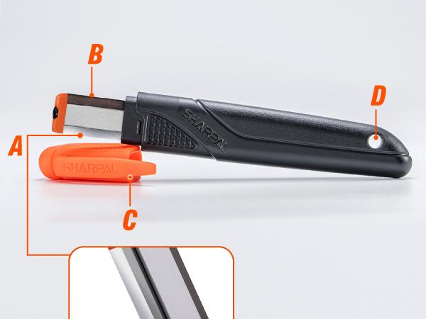 Fathers Day Gift SHARPAL 129N Multipurpose Knives Sharpener and Garden Tool Blade Sharpener for Knife, Lawn Mower Blade, Pruners, Axe, Loppers, Hedge Shears, Scissors, Machete