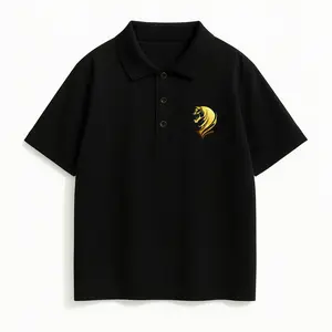 Premium Gold Horse Logo Polo for Men Timeless Style Unbeatable Comfort Menswear Top Classic Collared Neckline Breathable Fabric Durable Print - Casual