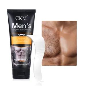 CKM Hair Removal Cream for Men, Depilatory Cream for Unwanted Male Hair, Painless Hair Removal Gel Suitable for All Skin Types, Made for Men