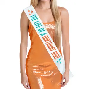The Life of a Birthday Girl Satin Sash | Showgirl Themed Party Decorations | Custom Sash | in My Showgirl Era Decor