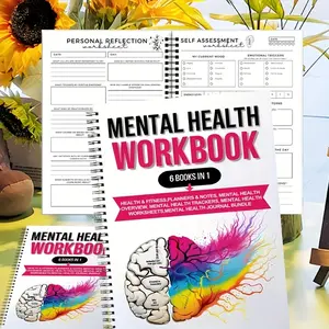 Adult Mental Health Workbook, Mental Health Journals - 8-in-1 Self-Care Journal, Guided Journal, Includes Mood Tracker, Relaxation Techniques, and Daily Wellness Activity Plan - A Resource for Stress Management and Personal Growth