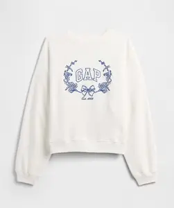 GAP Women's Oversized Wedge Gap Logo Sweatshirt GAP Women's Oversized Wedge Gap Logo Sweatshirt