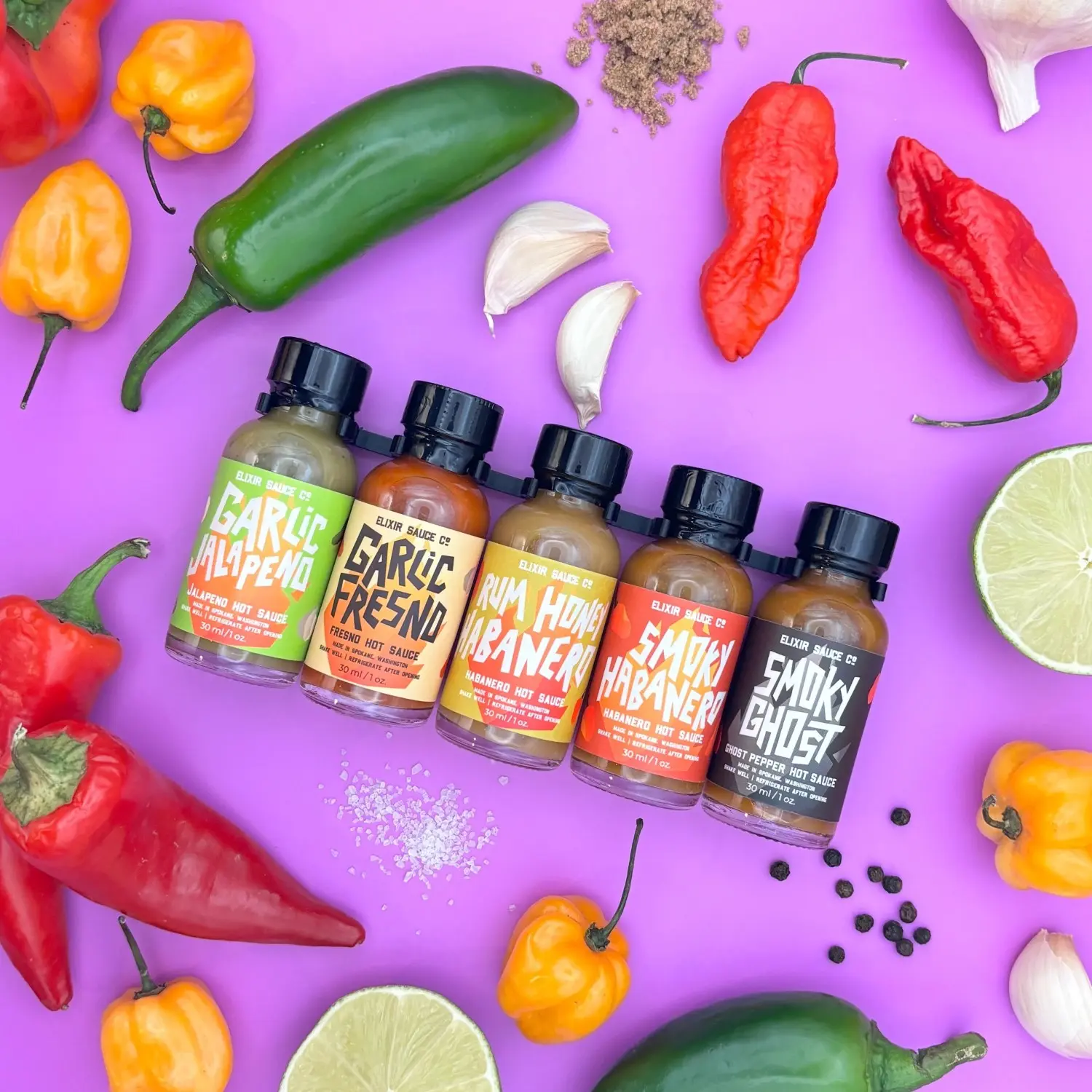 Elixir Sauce Co - Sampler - Hot Sauce Variety Pack