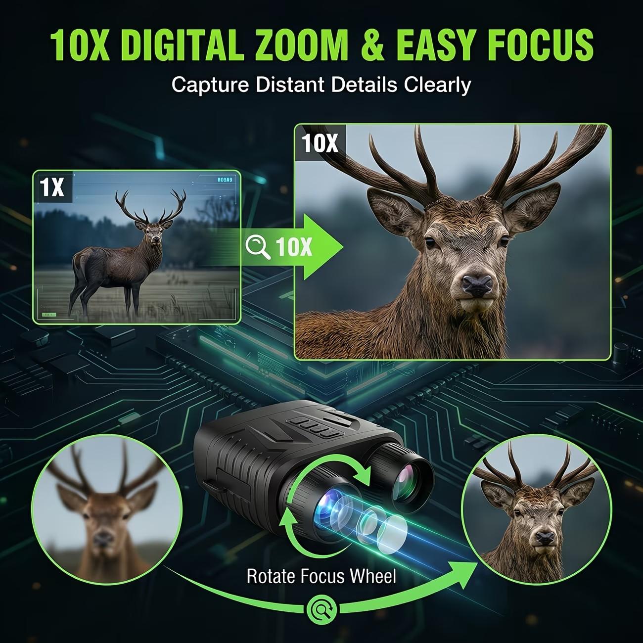 Night Vision Goggles-Night Vision Binoculars,2600 mAh Battery,7 Levels Infrared,10X Digital Zoom,Wildlife Observation,Hunting,Camping Night Vision Goggles-Night Vision Binoculars,2600 mAh Battery,7 Levels Infrared,10X Digital Zoom,Wildlife Observation,Hunting,Camping