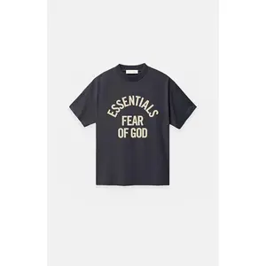 Fear of God ESSENTIALS Men's Kids Faded Black Campus '90s Short Sleeve T-Shirt