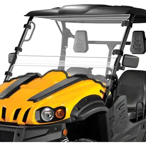 Front Windshield – Scratch Proof & Shatterproof,Compatible with Massimo MSU 500/700,Axis 500/700,HiSun HS,Coleman Outfitter,Bighorn, Challenger – Heavy Duty Clear PC UTV Windshield