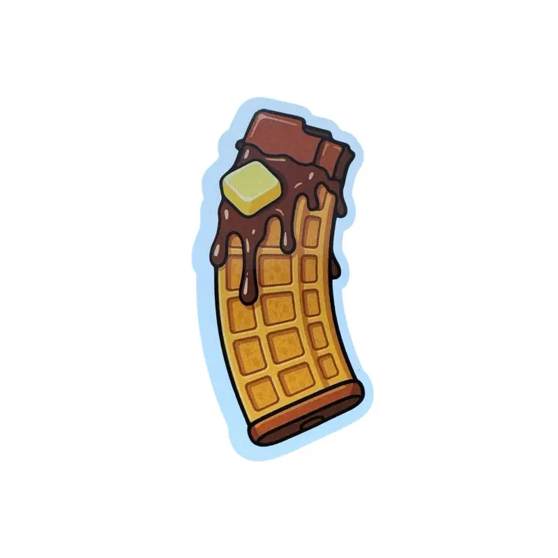 Waffle mag sticker