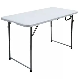 6FT Plastic Folding Table, Portable Dining Table Indoor Outdoor
