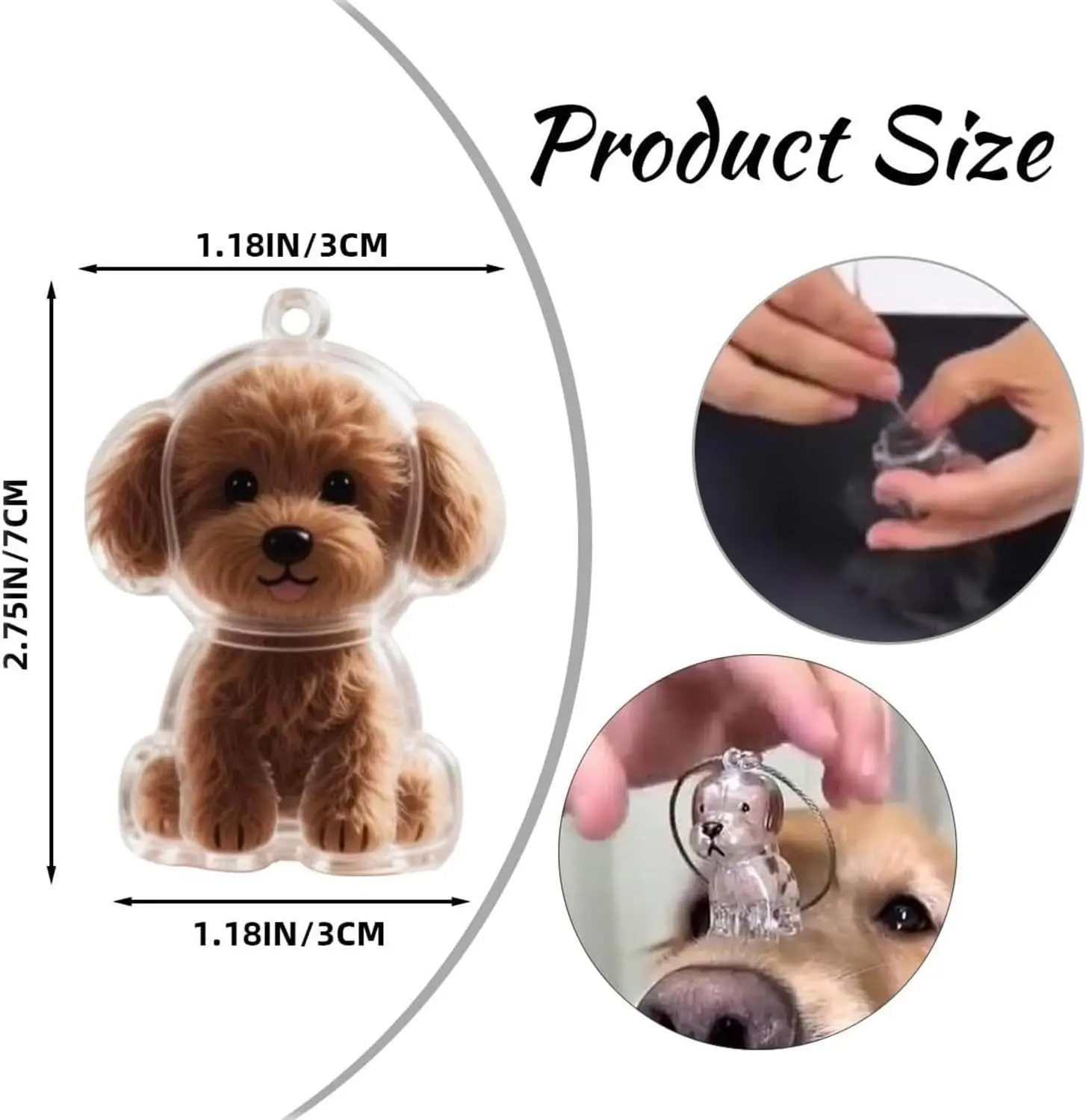 Trending dog Hair Storage Keychain - Clear Pet Memorial Gift, Unique Way to Keep dog Fur, Birthday Gift for dog Lady Crochet Sad Hamster Charms, Necklace Keychain, Cute Mascaron Keychain