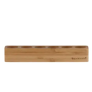 Bamboo Essential Oil Holder - Natural Bamboo Design, Compact and Lightweight, Ideal for Essential Oils and Fragrance Essentials