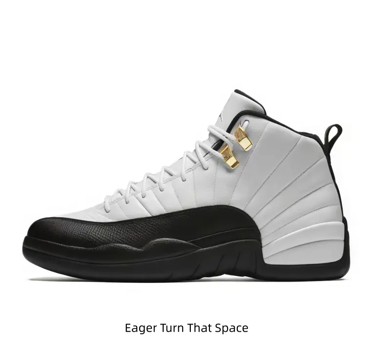 Classic white black split leather high tops paired with shiny gold metal fasteners for premium layered look. Plush padded liner brings cloud-like all-day soft comfort Wave cushioned midsole eases fatigue thick matte black sole offers stable anti-slip grip