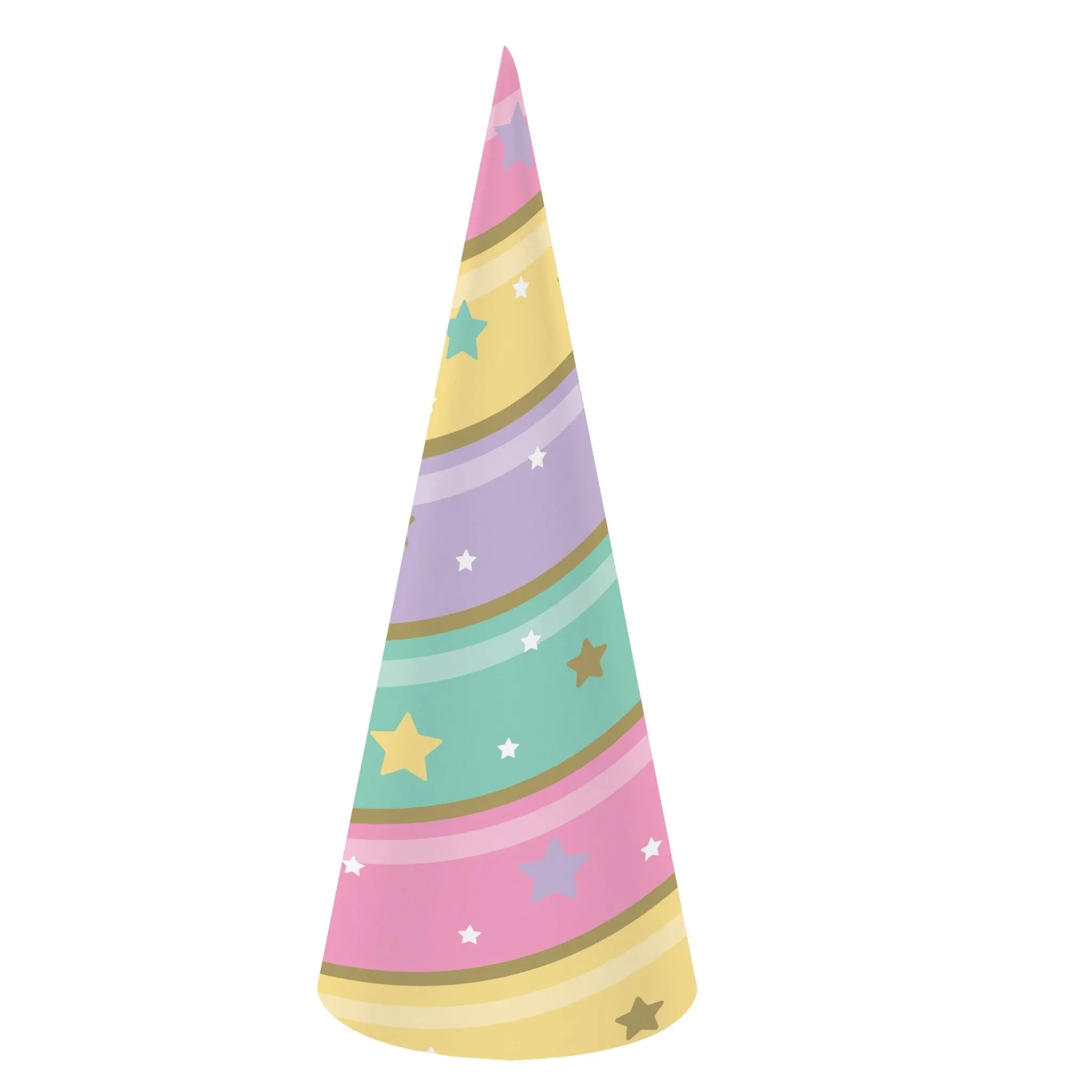 8 Pastel Rainbow Unicorn Horns