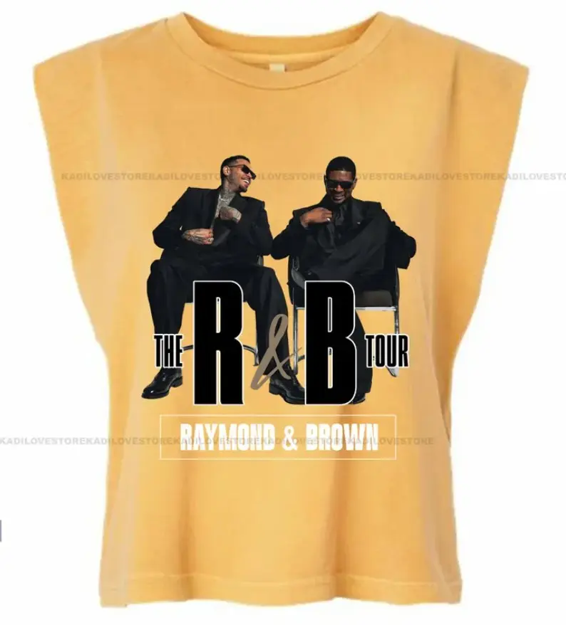 R&B Music Graphic Sleeveless Shirt, Vintage Concert Style Tank Top, Streetwear Festival Outfit