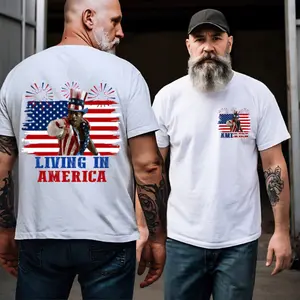 Living In America Shirt, 4th Of July Shirt , Graphic Shirt, Graphic Tee, Unisex Fashion, Full Color, Full Size, For Men, For Women