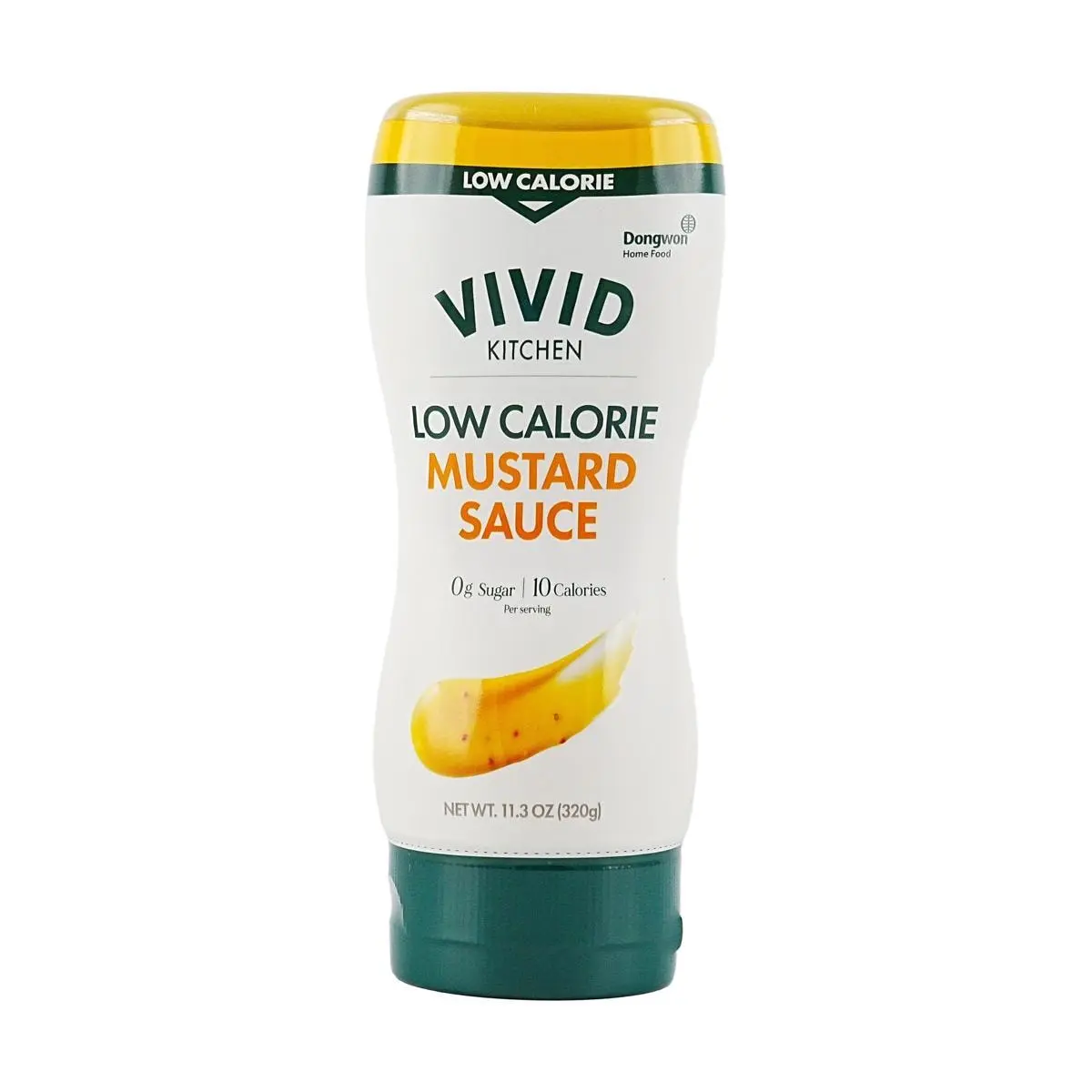 DONGWON Vivid Kitchen Korean Zero Sugar Mustard Sauce 320g - Low Calorie, Keto Friendly Salad Dressing, Hot Dog Condiment