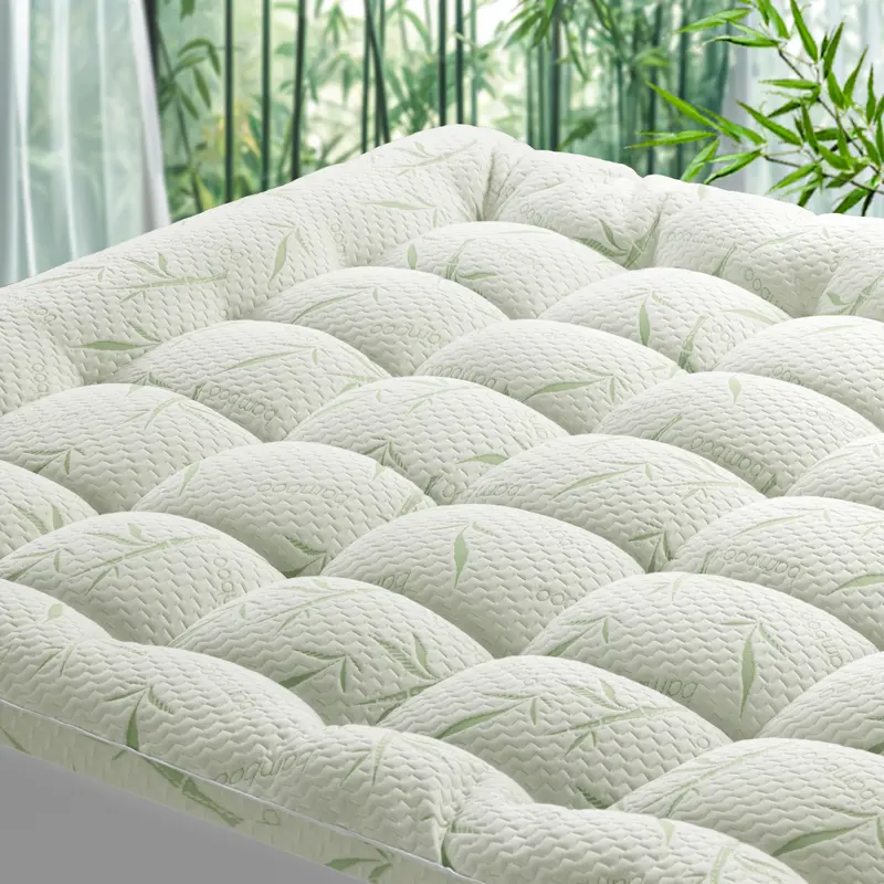 Shilucheng Mattress Topper - Extra Thick Soft Mattress Protector, Cooling Down Alternative Fill, Bamboo Top Mattress Pad Cover with 8-21" Deep Pocket, Breathable & Comfortable